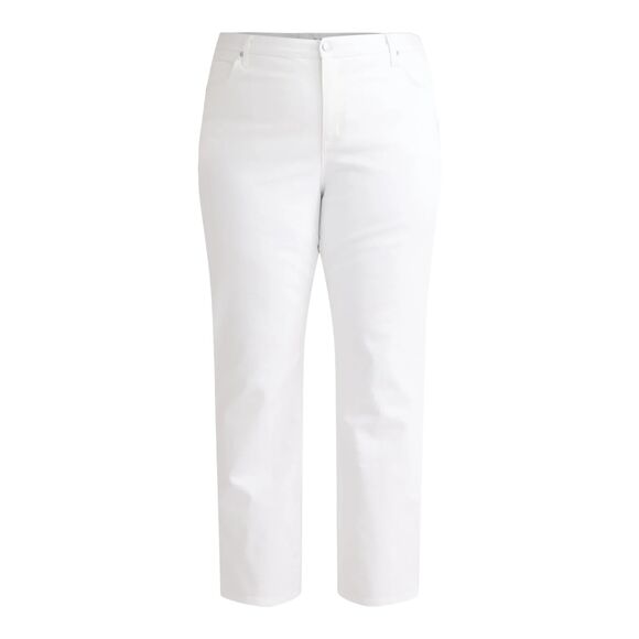 TERRA & SKY High Rise Straight Leg Jeans Plus Sz 26W Vivid White Core Denim NWT - Picture 1 of 12
